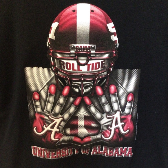 NWOT University of Alabama Roll Tide Football T-Shirt Men’s XL Black NCAA - Picture 4 of 6